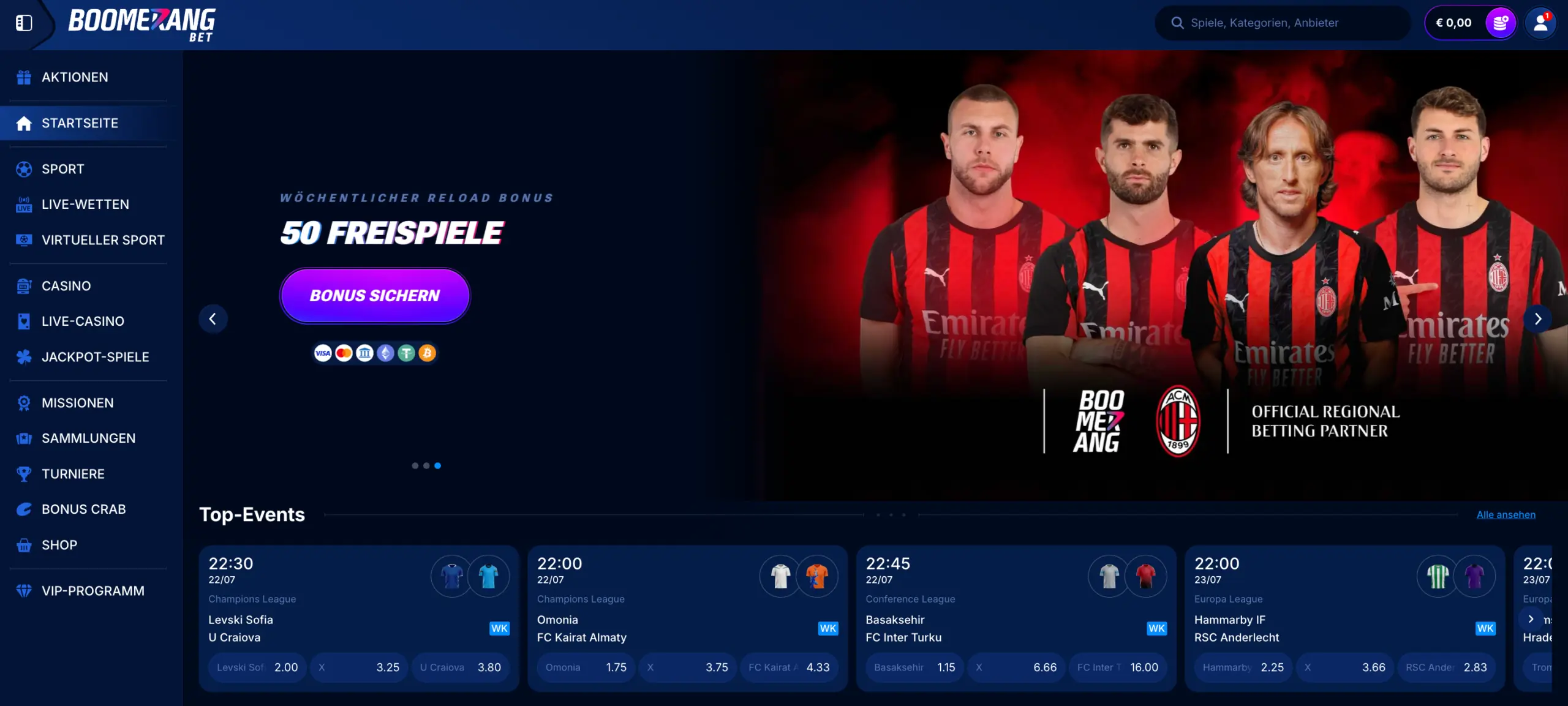 BOOMERANG BET Sportwetten