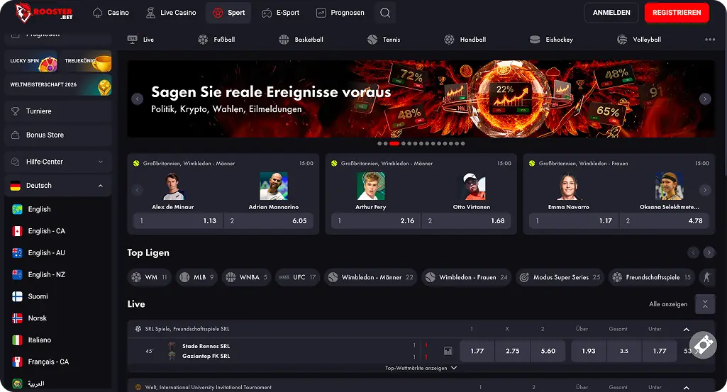 RoosterBet Lobby