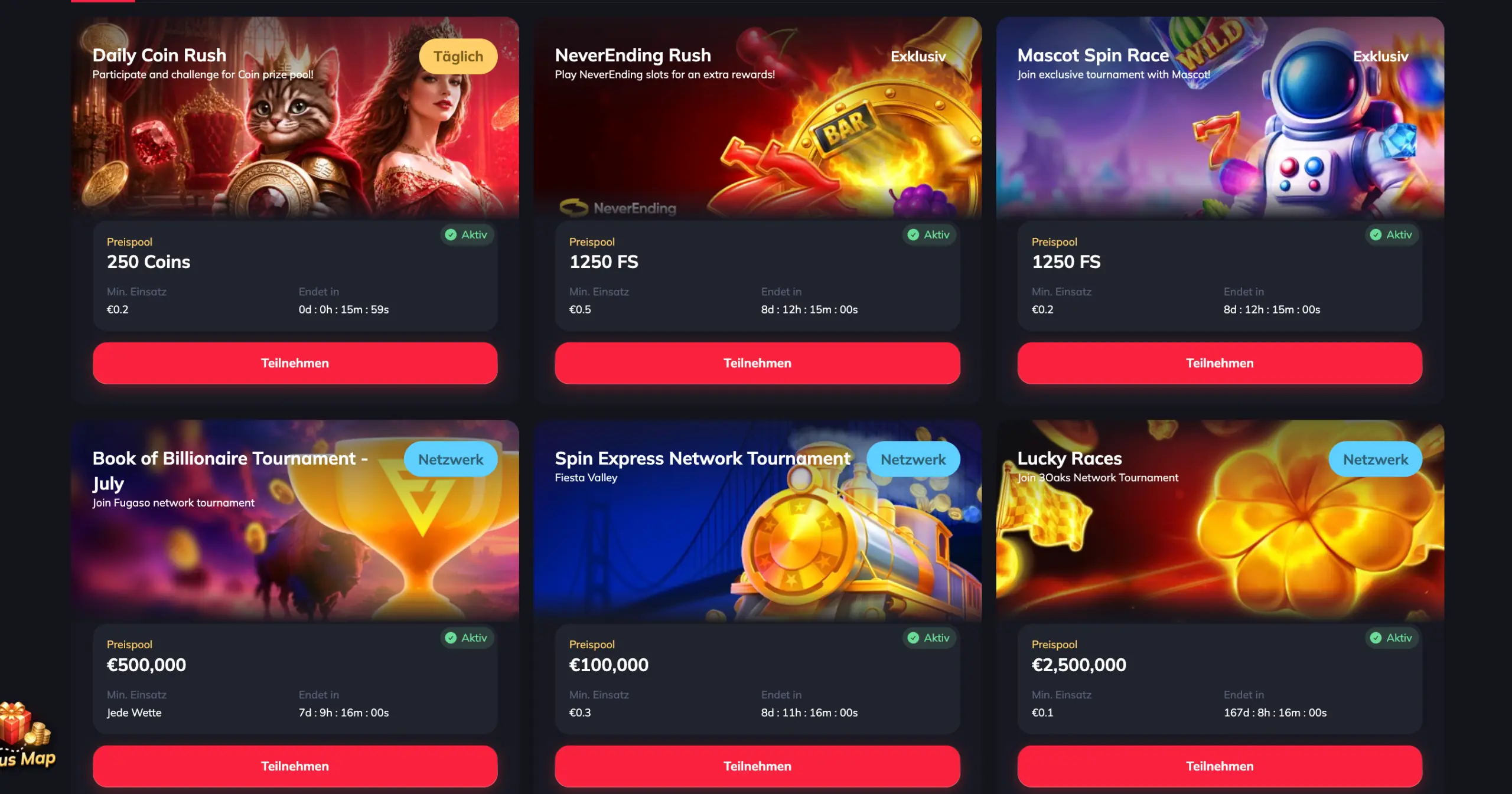 Spin Empire Casino Turniere